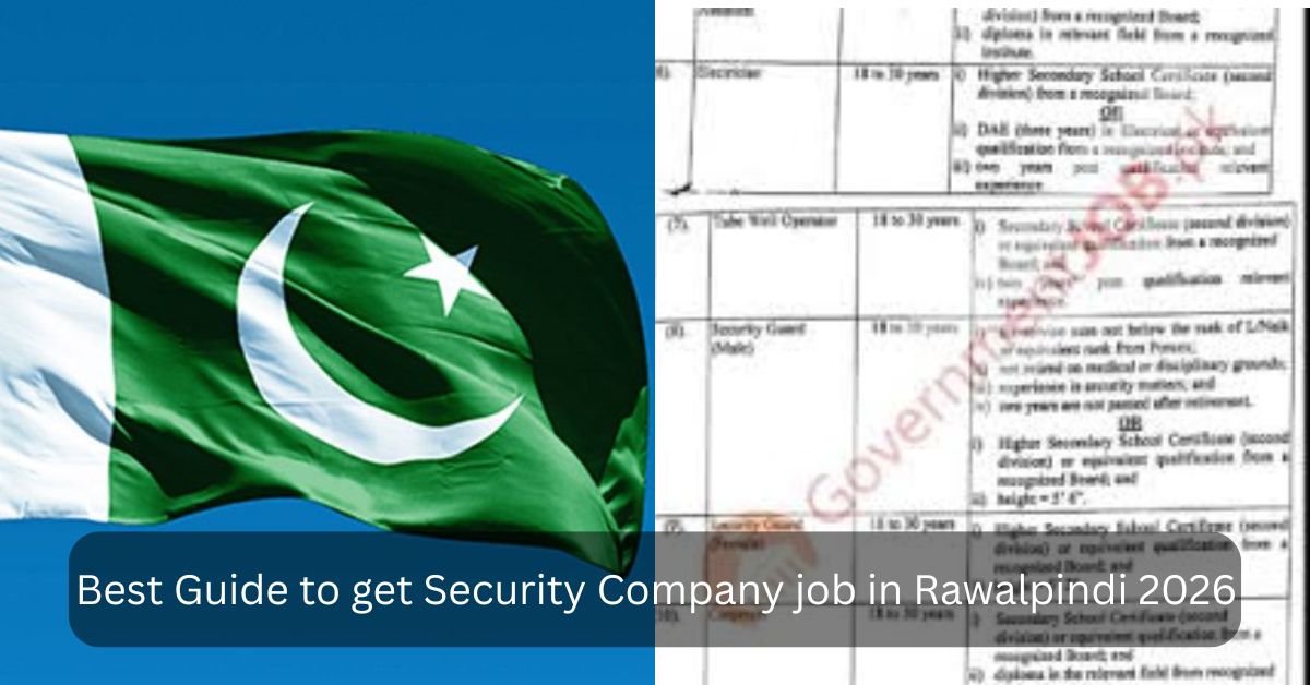 Best Guide to get Security Company job in Rawalpindi 2026